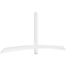 Ekena Millwork Bellingham Architectural Grade PVC Gable Bracket, 108"W x 45"H x 2"D x 4"F, 10/12 Pitch GBP108X45X0204BEL00 - alternate 1